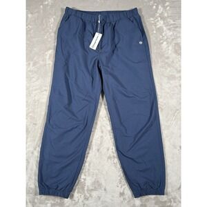 New Sergio Tacchini Luna Track Pants Mens XL Indigo Blue Windbreaker Performance